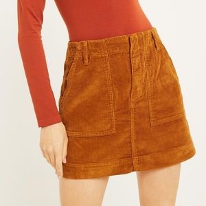 BDG Mustard Corduroy Carpenter Skirt M